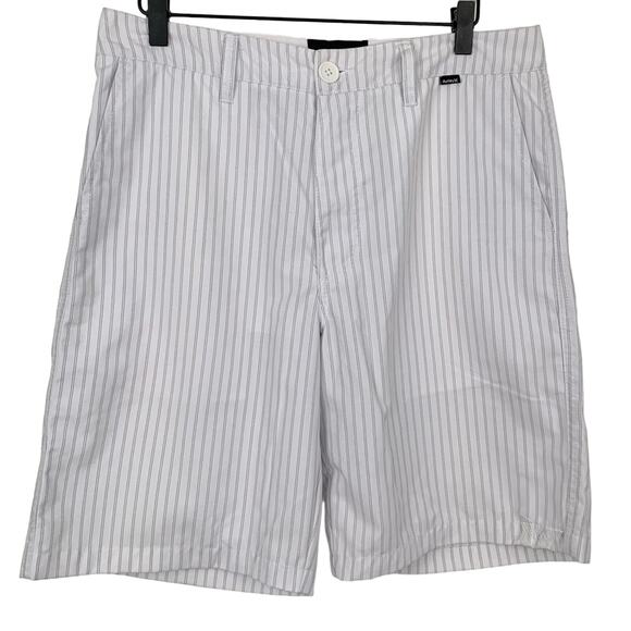 Hurley Men White Pocket Shorts Surf Skater Preppy Summer Vacation Casual Size 30 - Picture 5 of 5